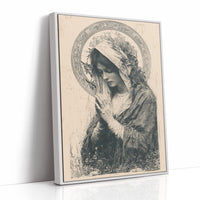 Madonna in Wildflowers — Devotional Engraving Print
