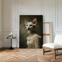 Regal Feline in Vintage Attire