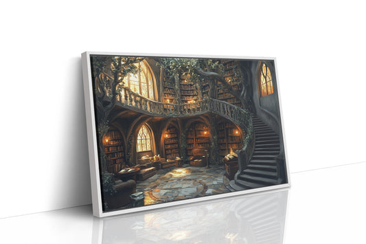 Ancient Books Dance With Sunlit Vines