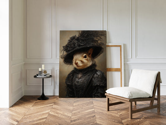 Regal Squirrel in Victorian Attire