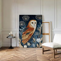 Barn Owl Amidst Ethereal Flora