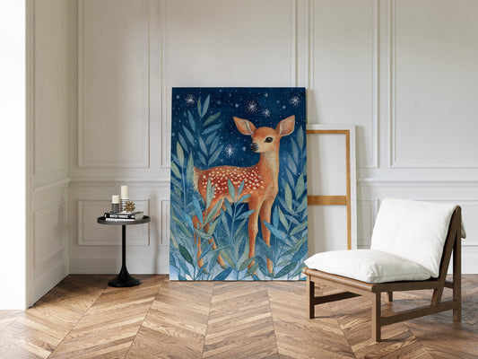 Fawn Among Starry Leaves