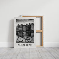 Bicycle By The Canal Houses