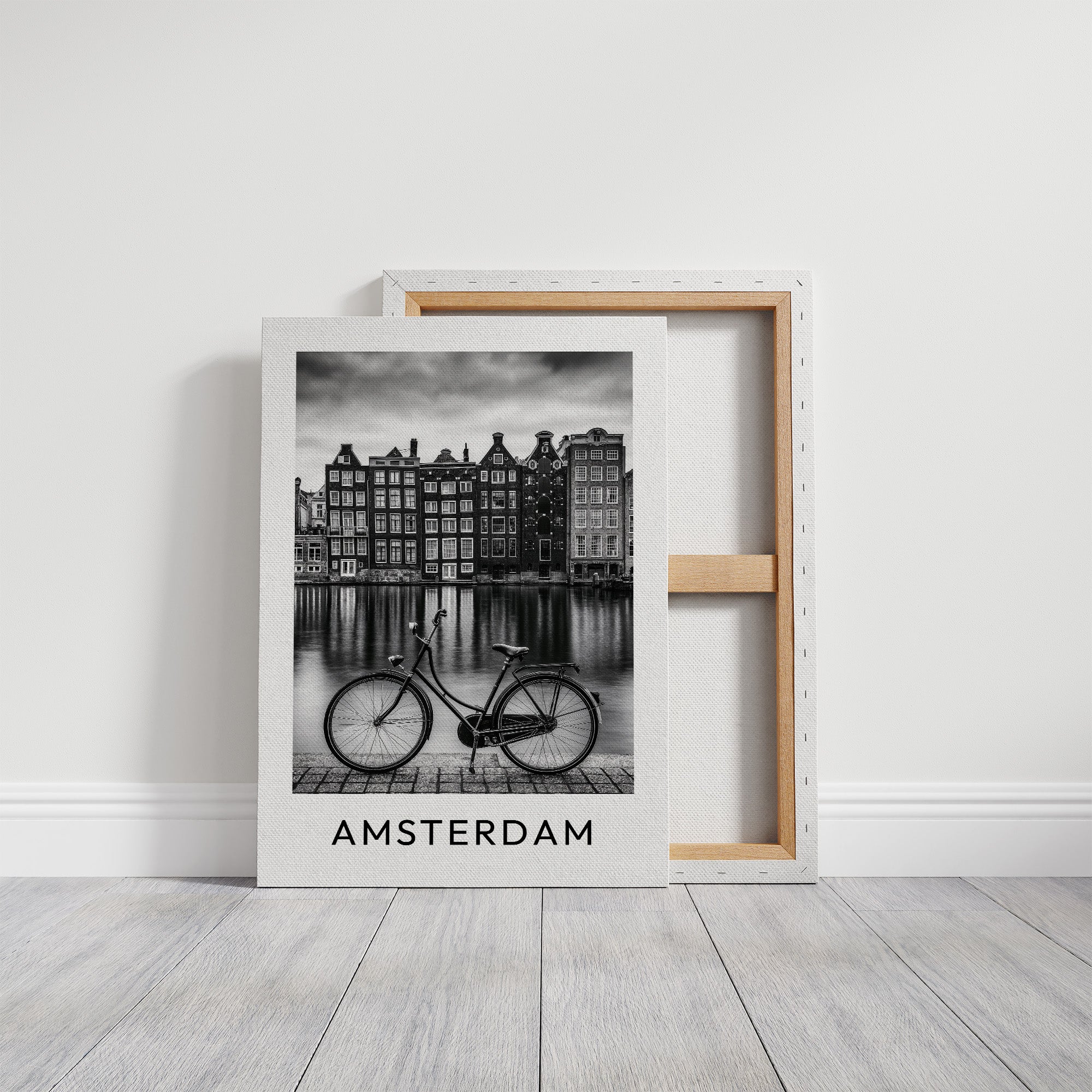 Bicycle By The Canal Houses