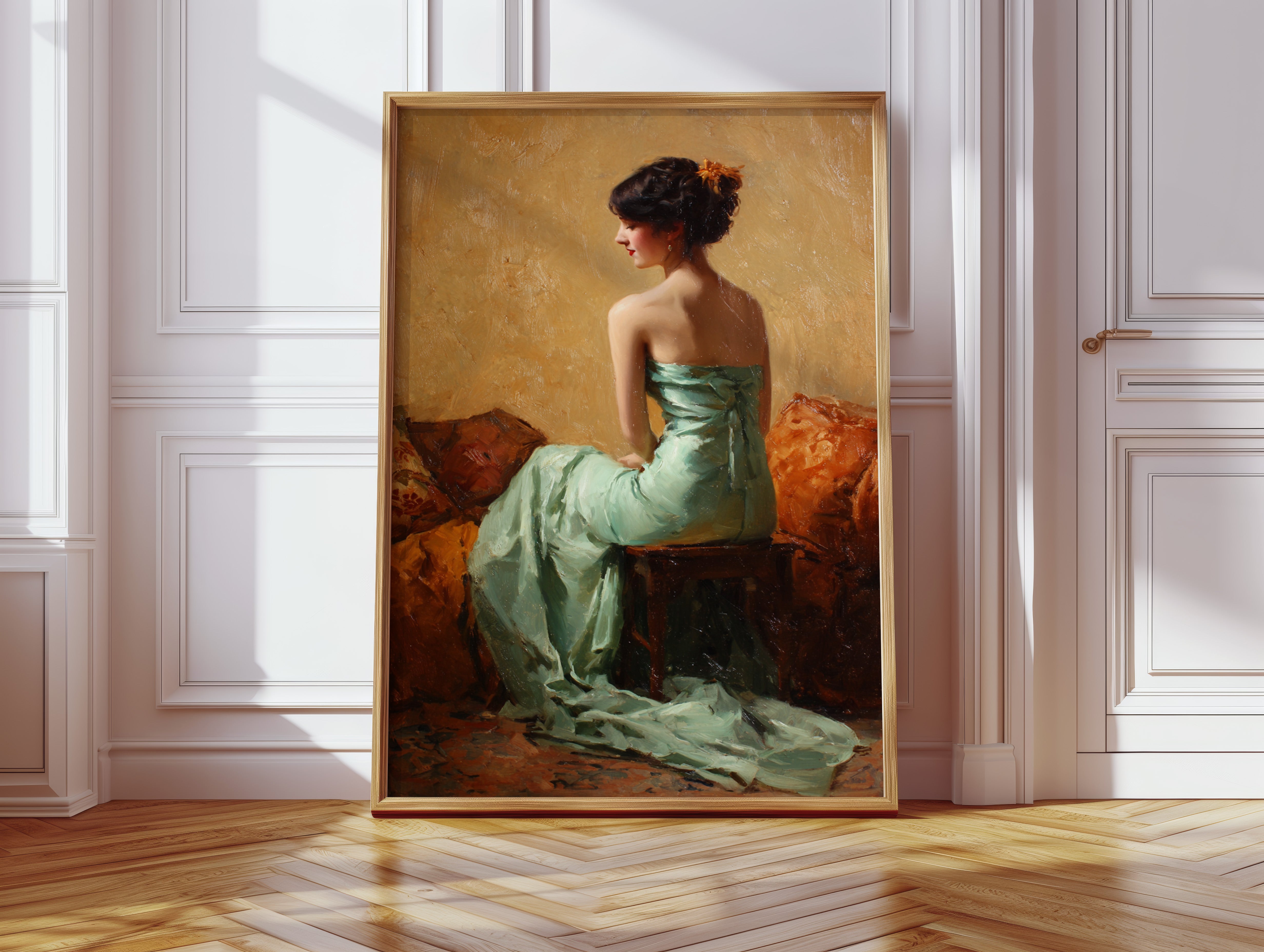 A Moment in Celadon Silk