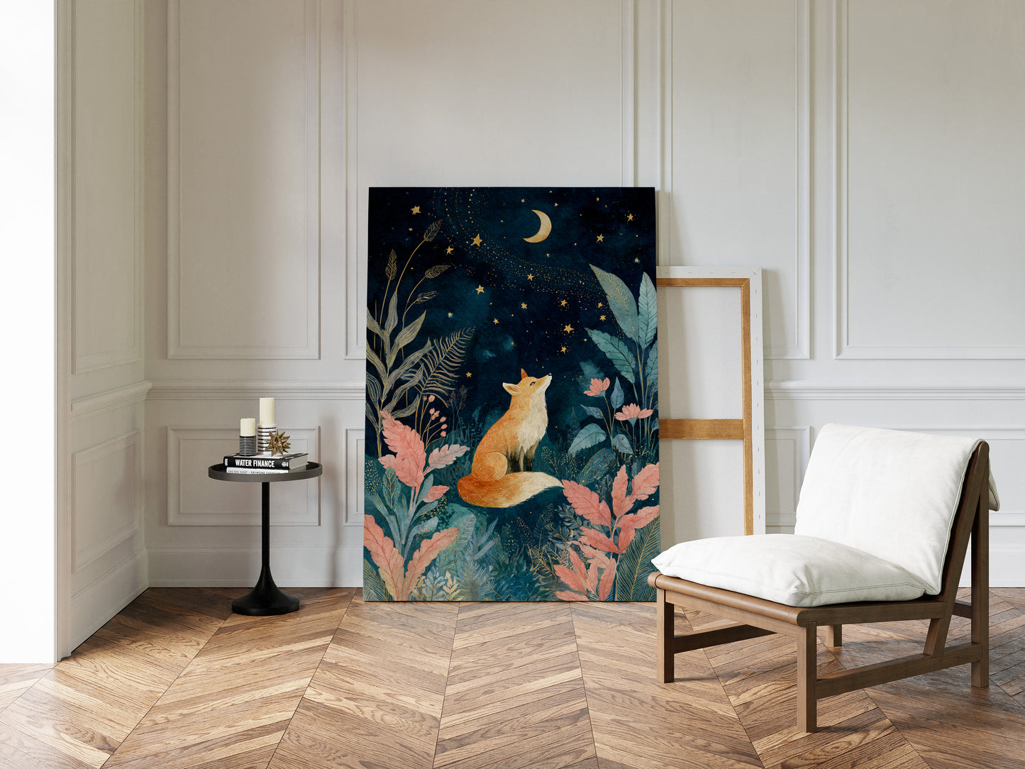 Fox Under a Starry Night