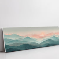 Pastel Ridges Beneath a Rising Sun