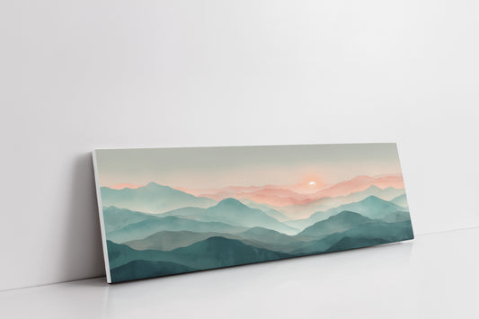 Pastel Ridges Beneath a Rising Sun