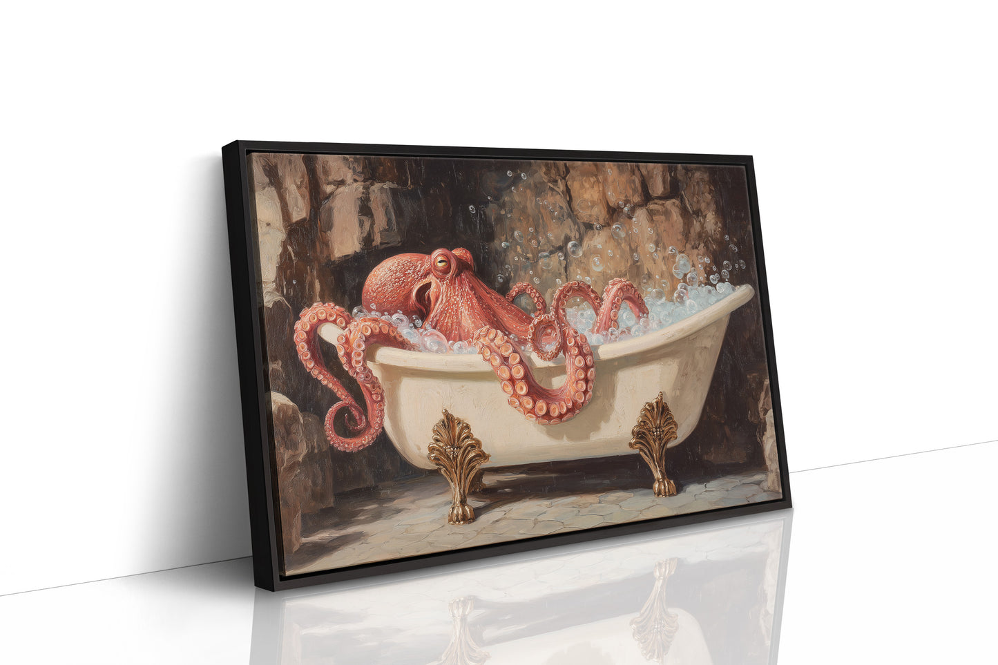 Crimson Tentacles In Vintage Bath