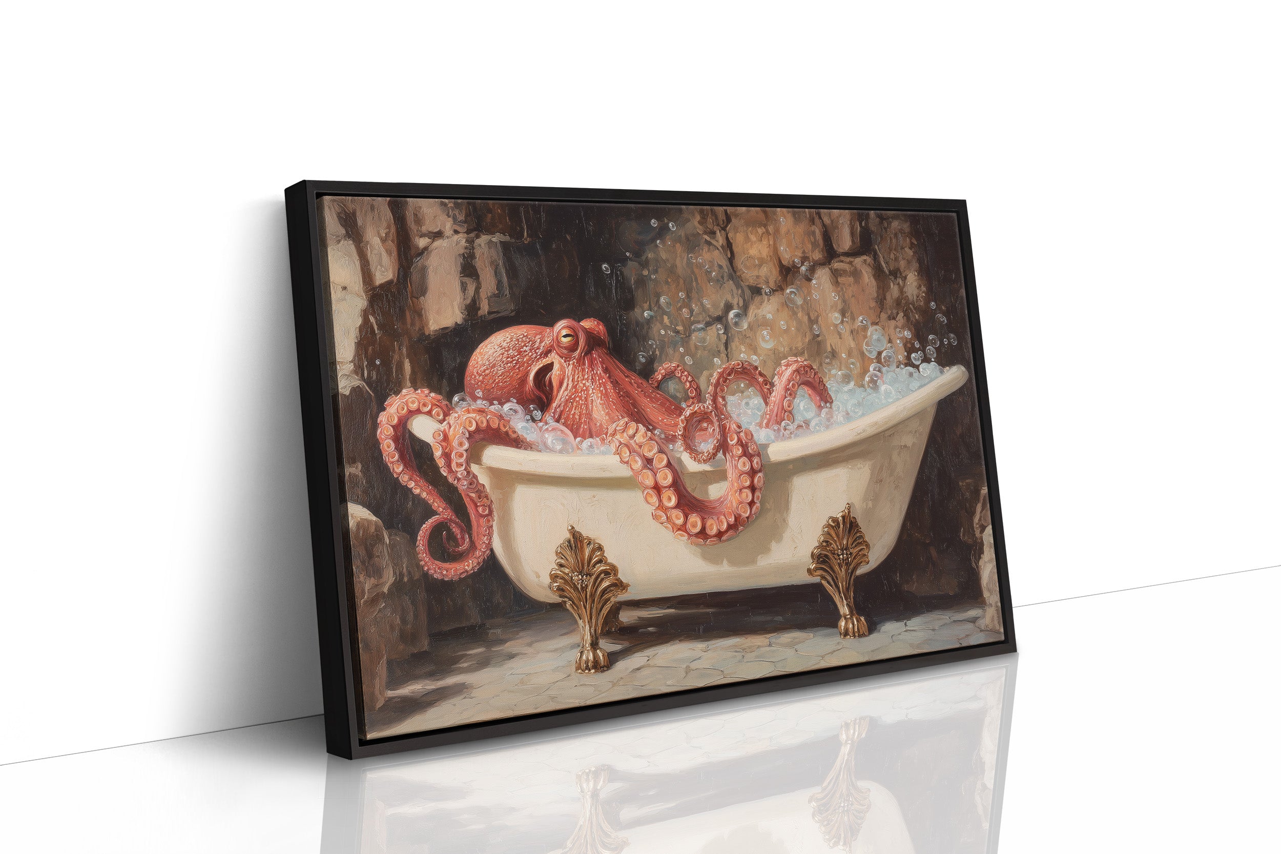 Crimson Tentacles In Vintage Bath