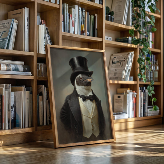 Dapper Penguin in Formal Attire
