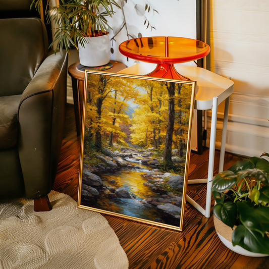 Maple Light Dances On Mountain Stream