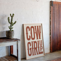 Cowgirl Up Western Typography Print
