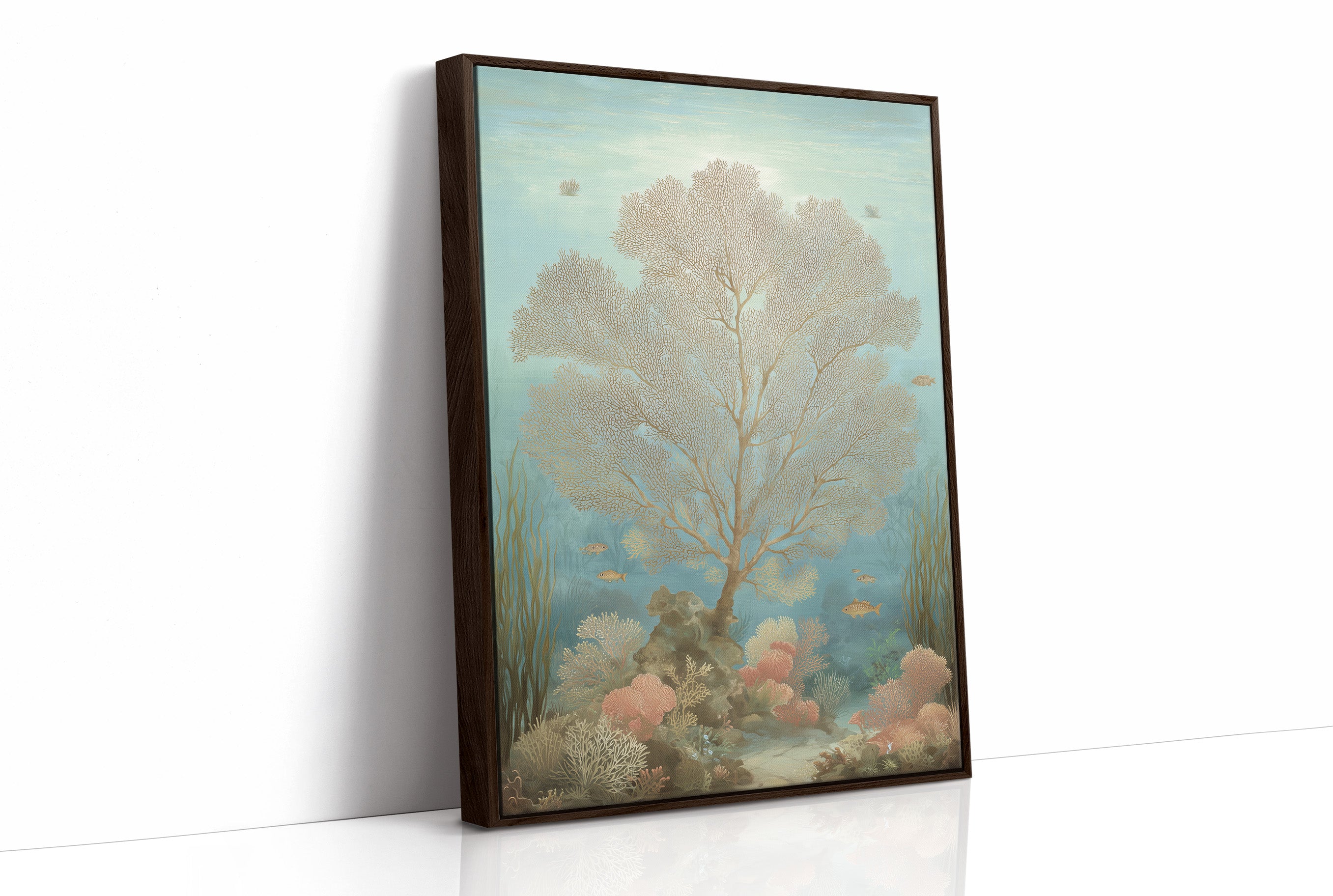 Seafoam Memories In Wooden Frame