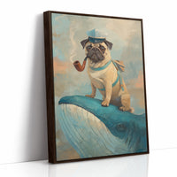 Nautical Pug's Whimsical Voyage
