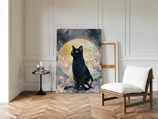 Starlit Vigil Among Blossoms