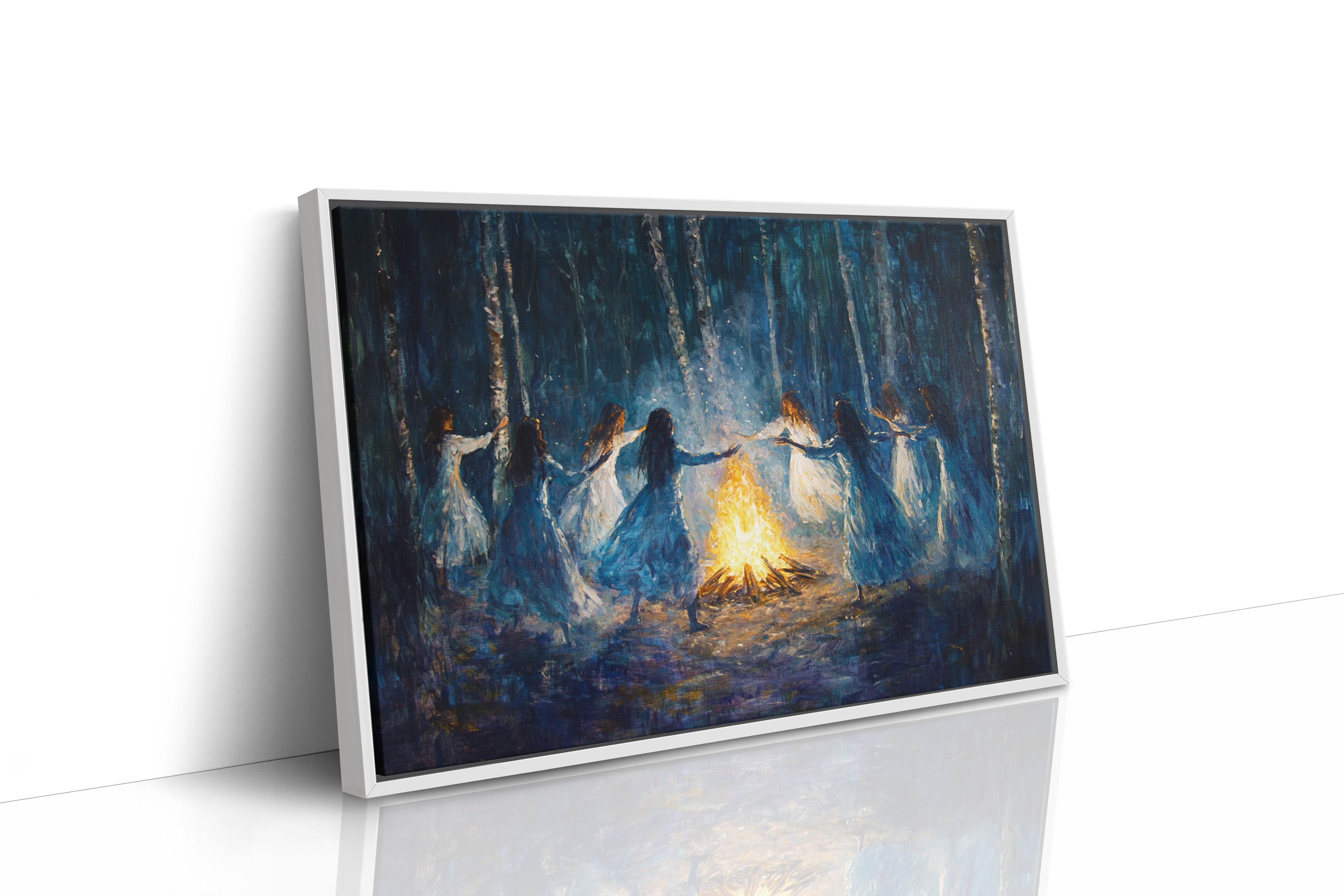 Moonlit Dance Around Sacred Flames