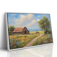 Summer Blooms Along Barn Path