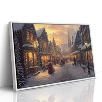 Winter Lights Dance Through Village Streets