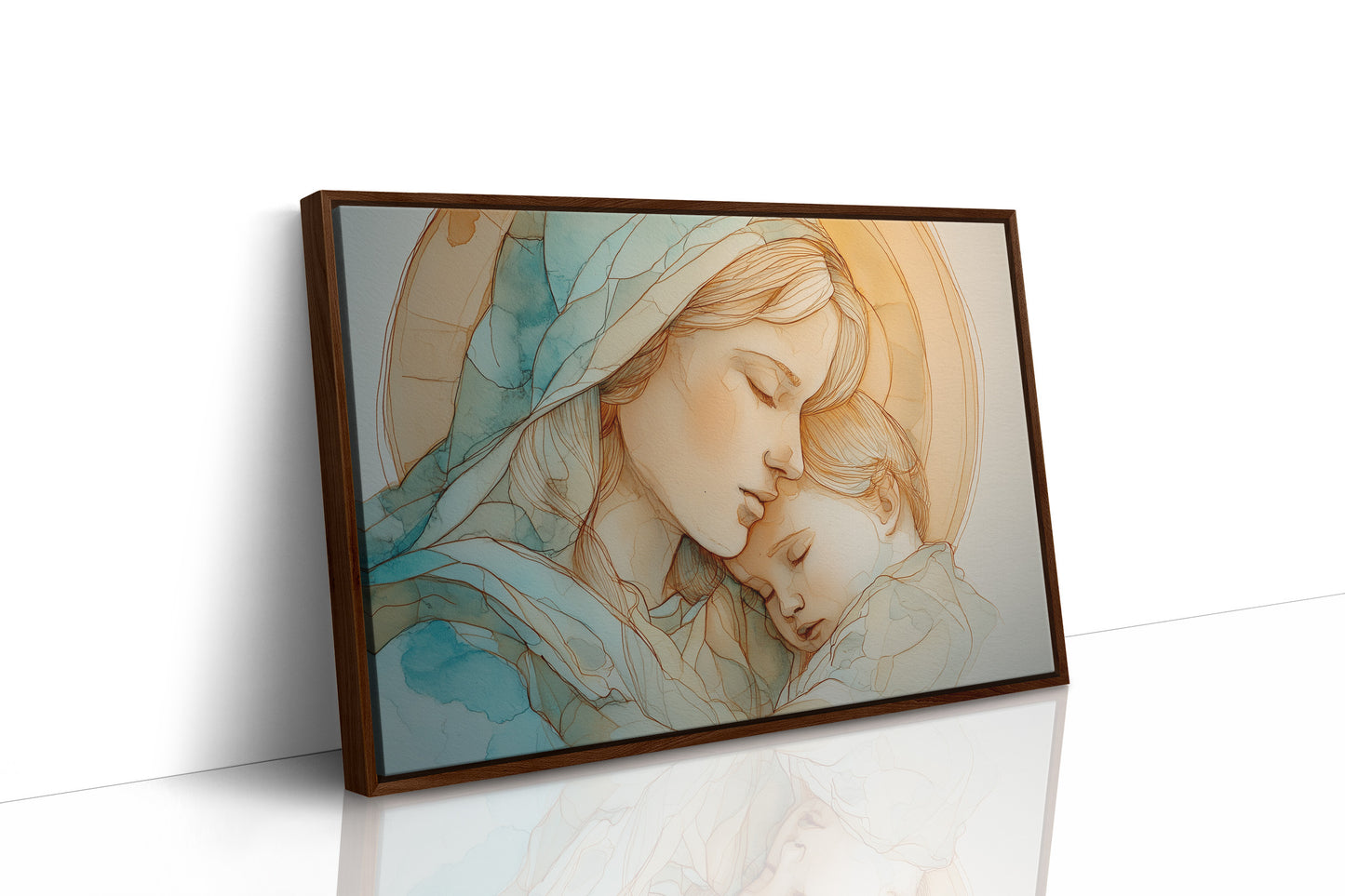 Tender Moments In Aqua Gold