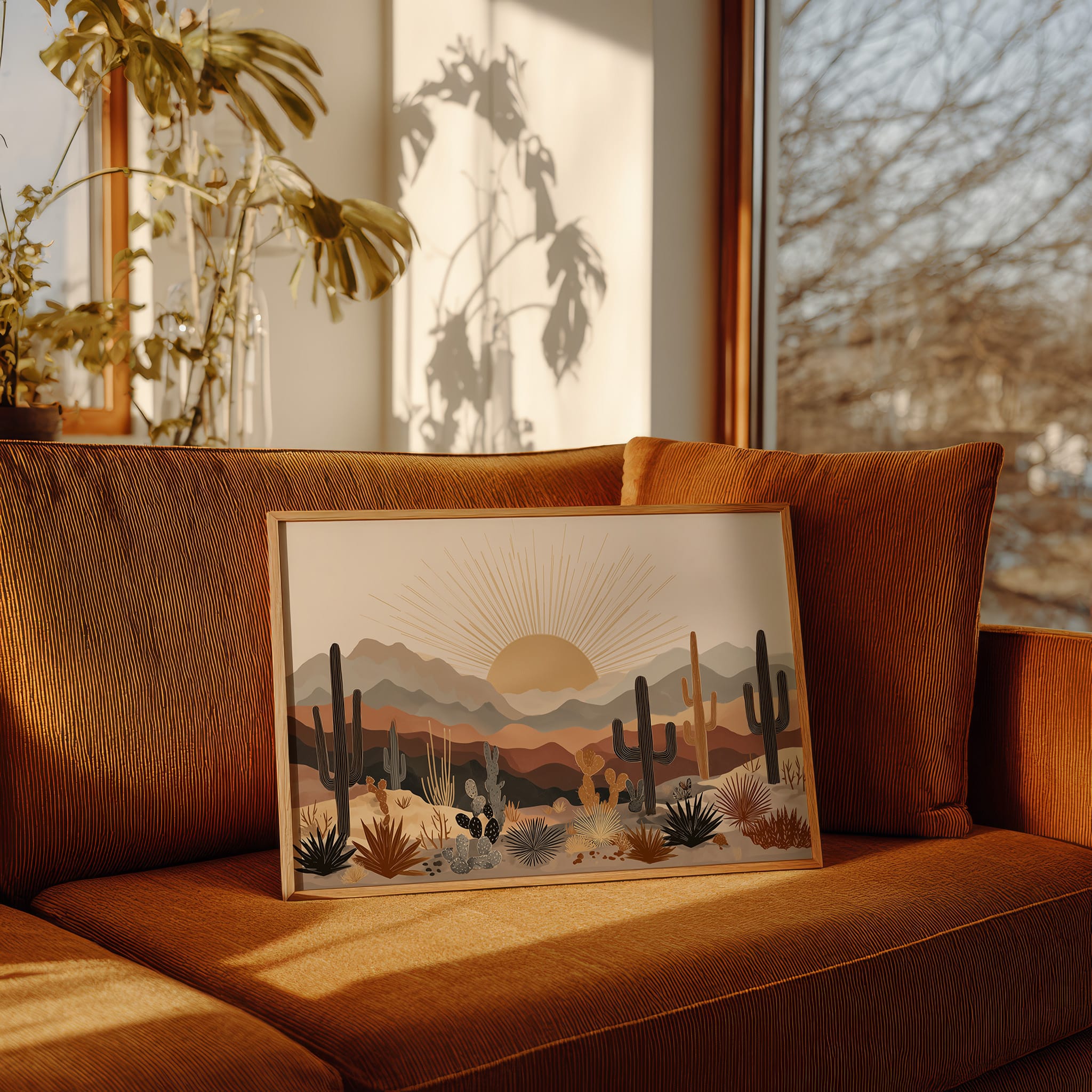 Saguaros Dance At Dawn's First Light
