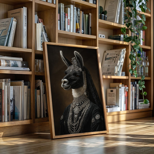 Regal Llama in Opulent Attire