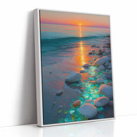 Turquoise Stones Catch Sunset's Fire