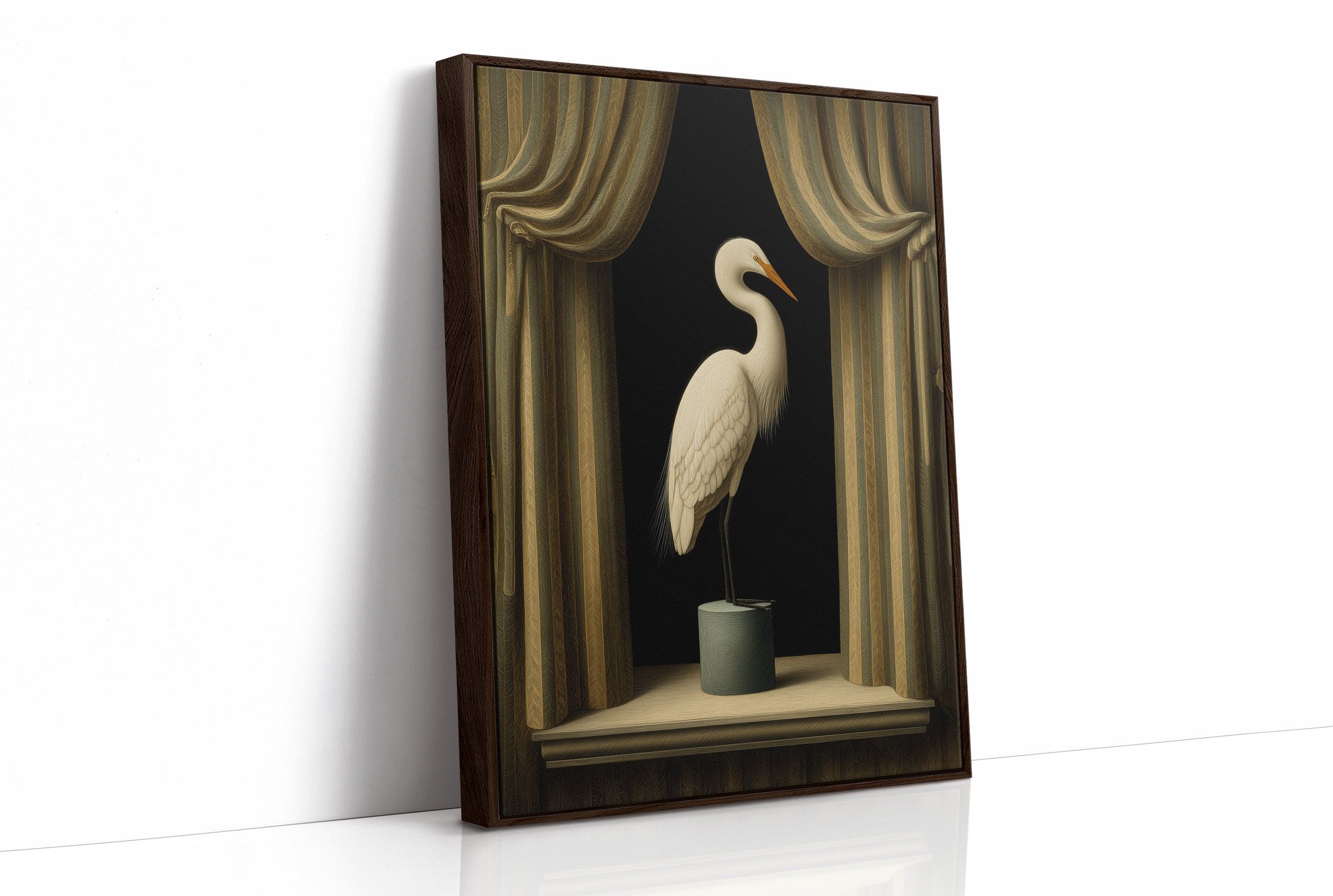 Gilded Stillness Behind The Curtain