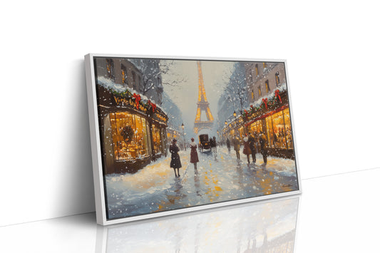 Winter Lights Glow On Paris Streets