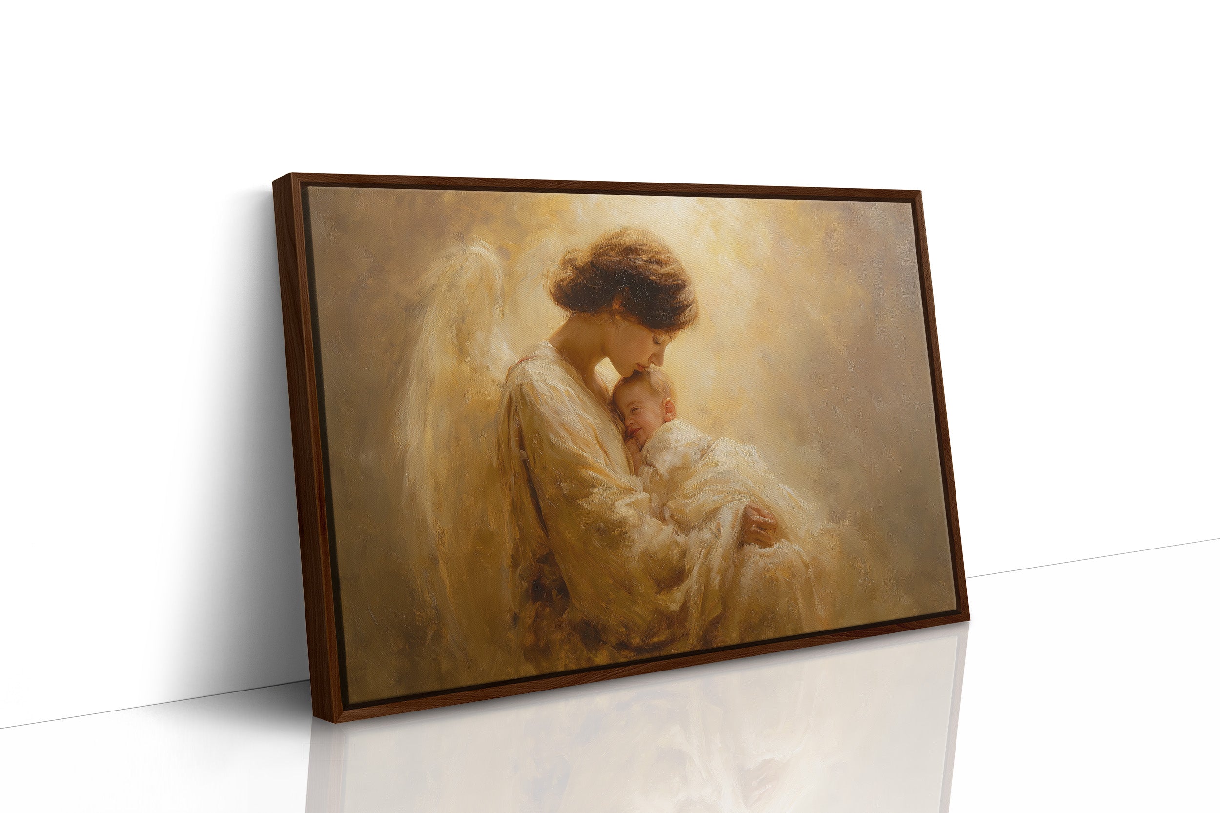 Celestial Embrace in Amber Light