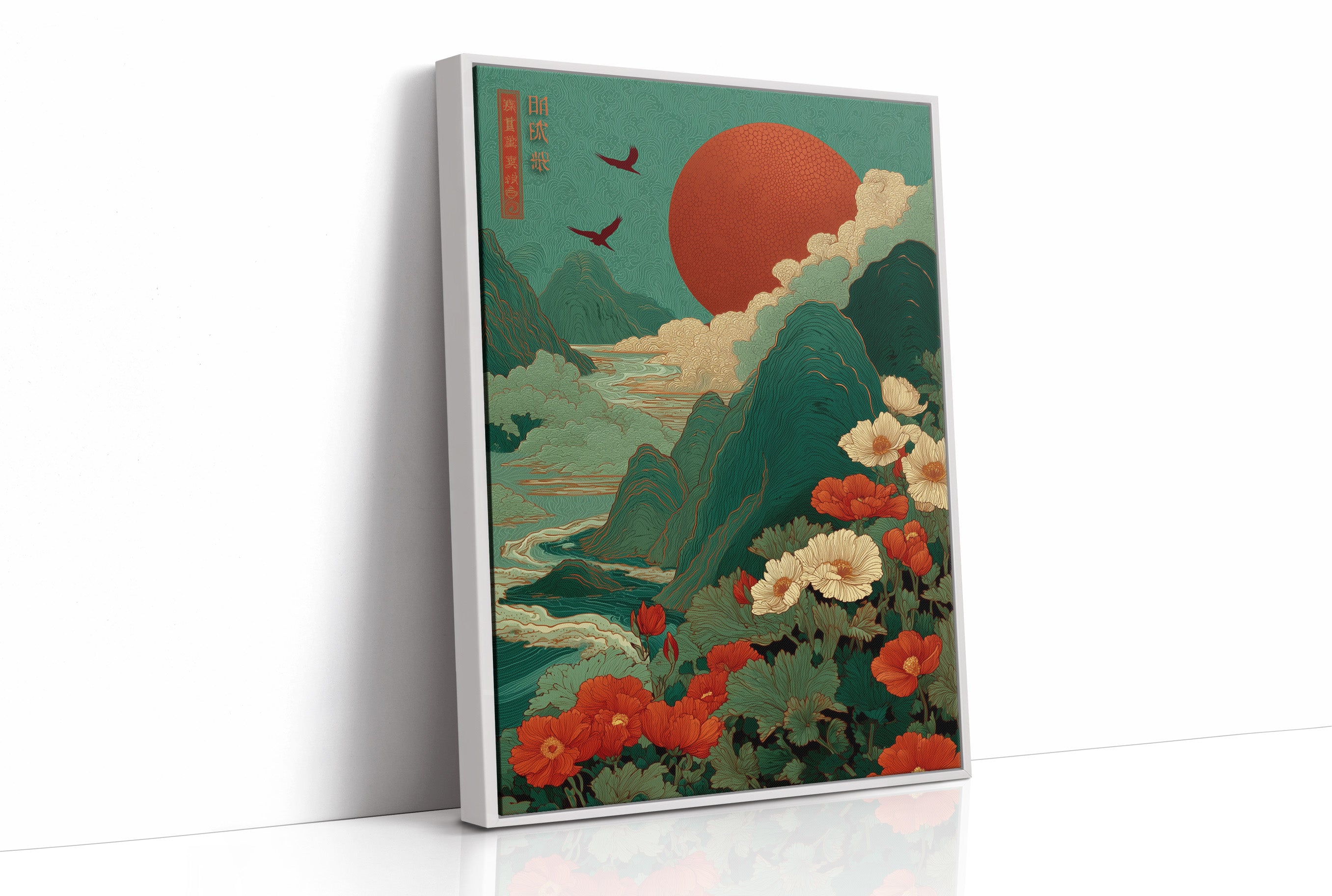Poppies Dance Under Crimson Moon