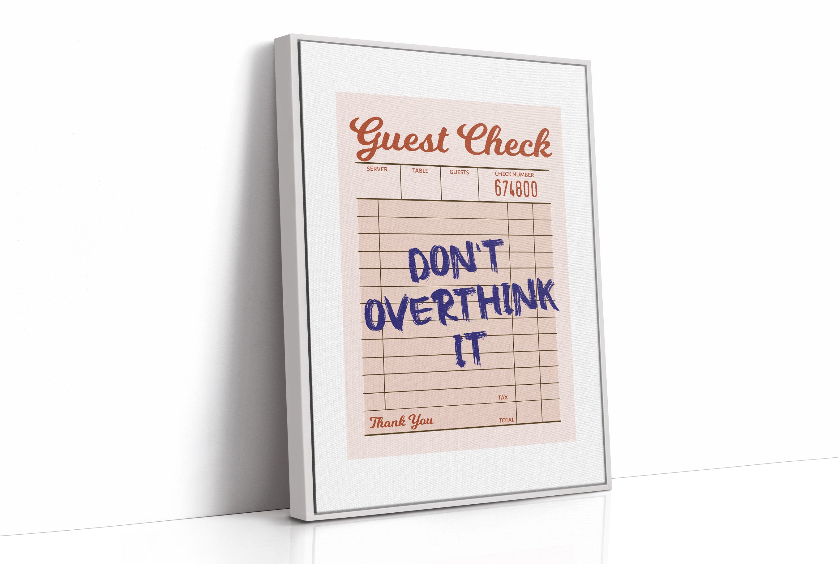Order Up: Stop Overthinking