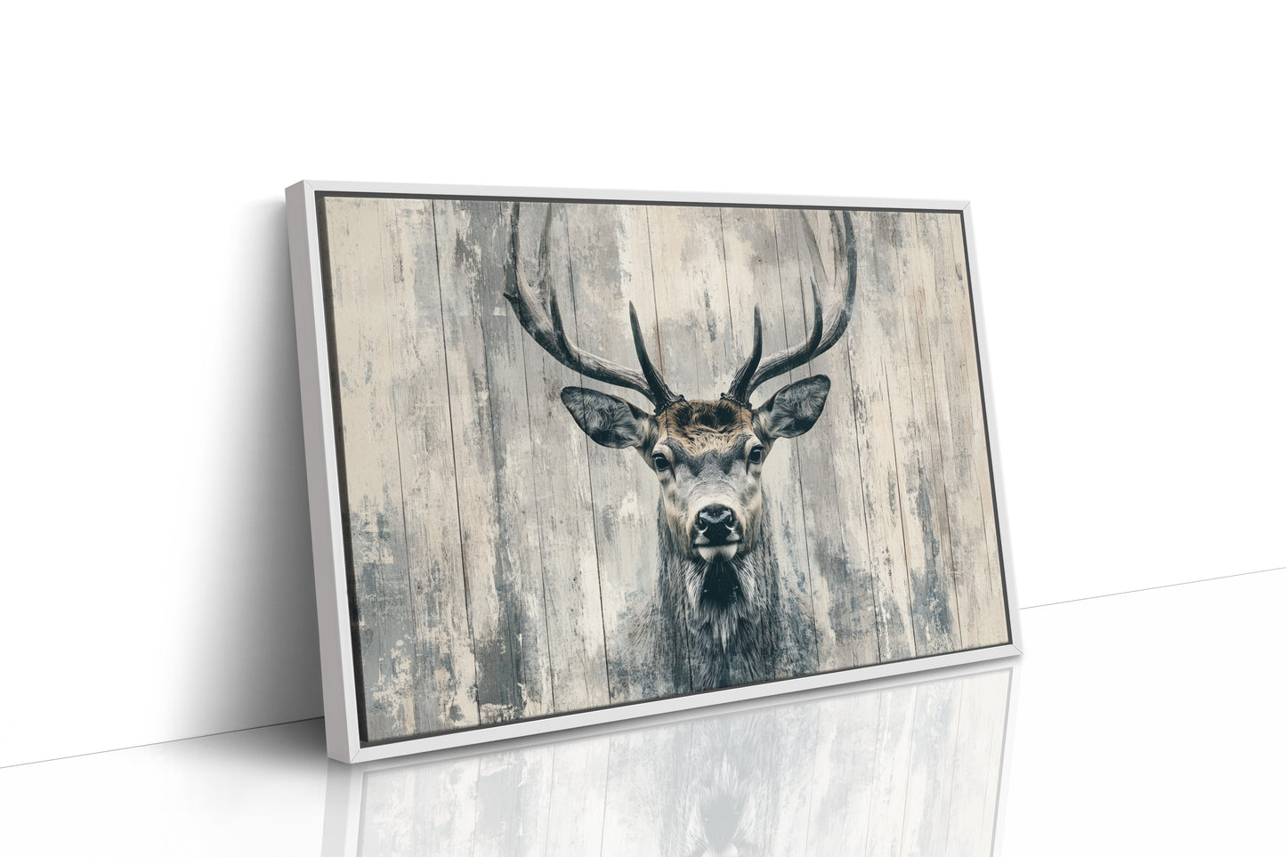 Noble Stag Against Winter Wood