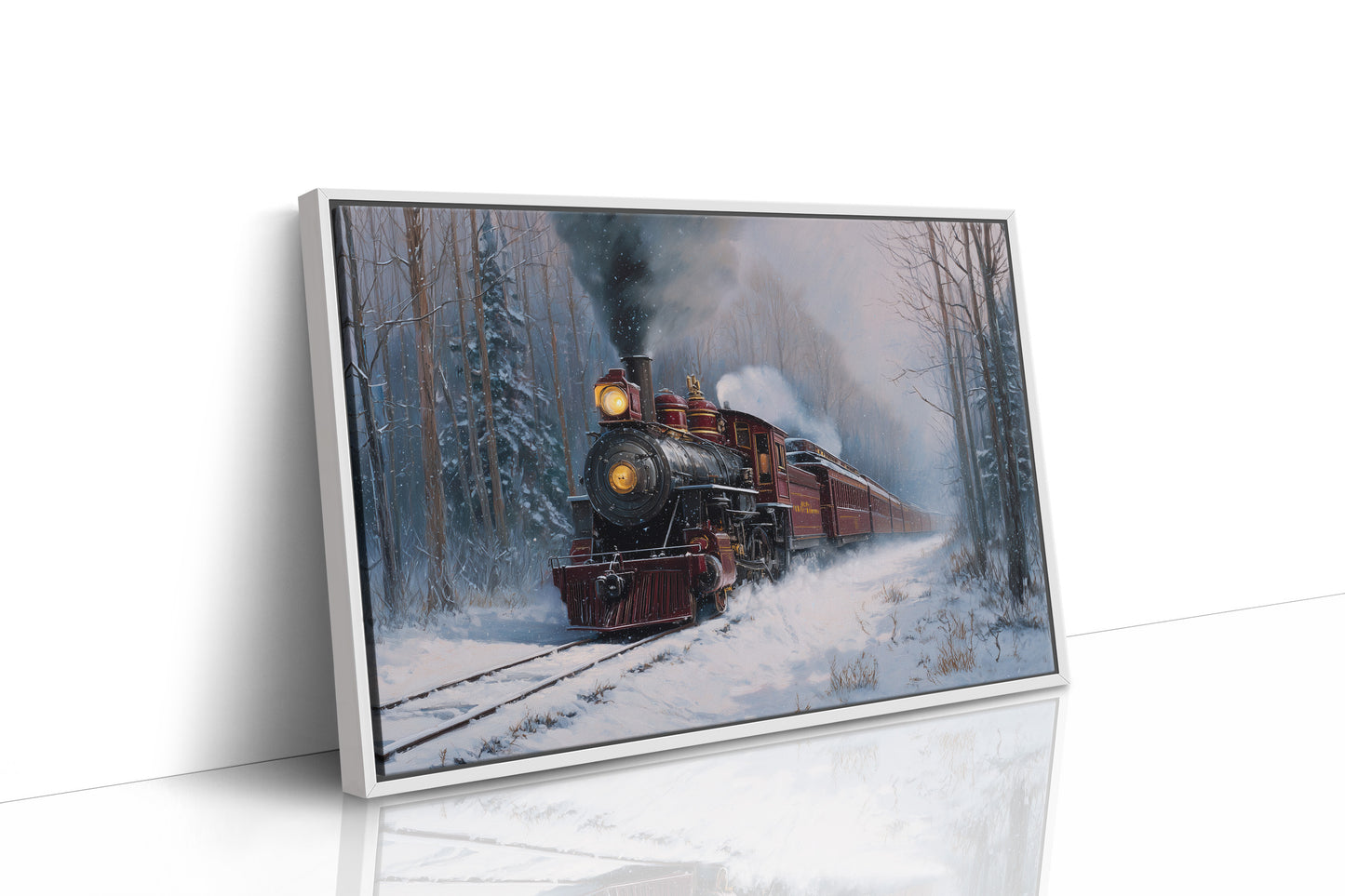 Steam Rises Through Winter's Quiet Forest