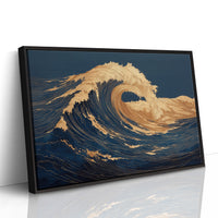 Gilded Currents Against Midnight Sea