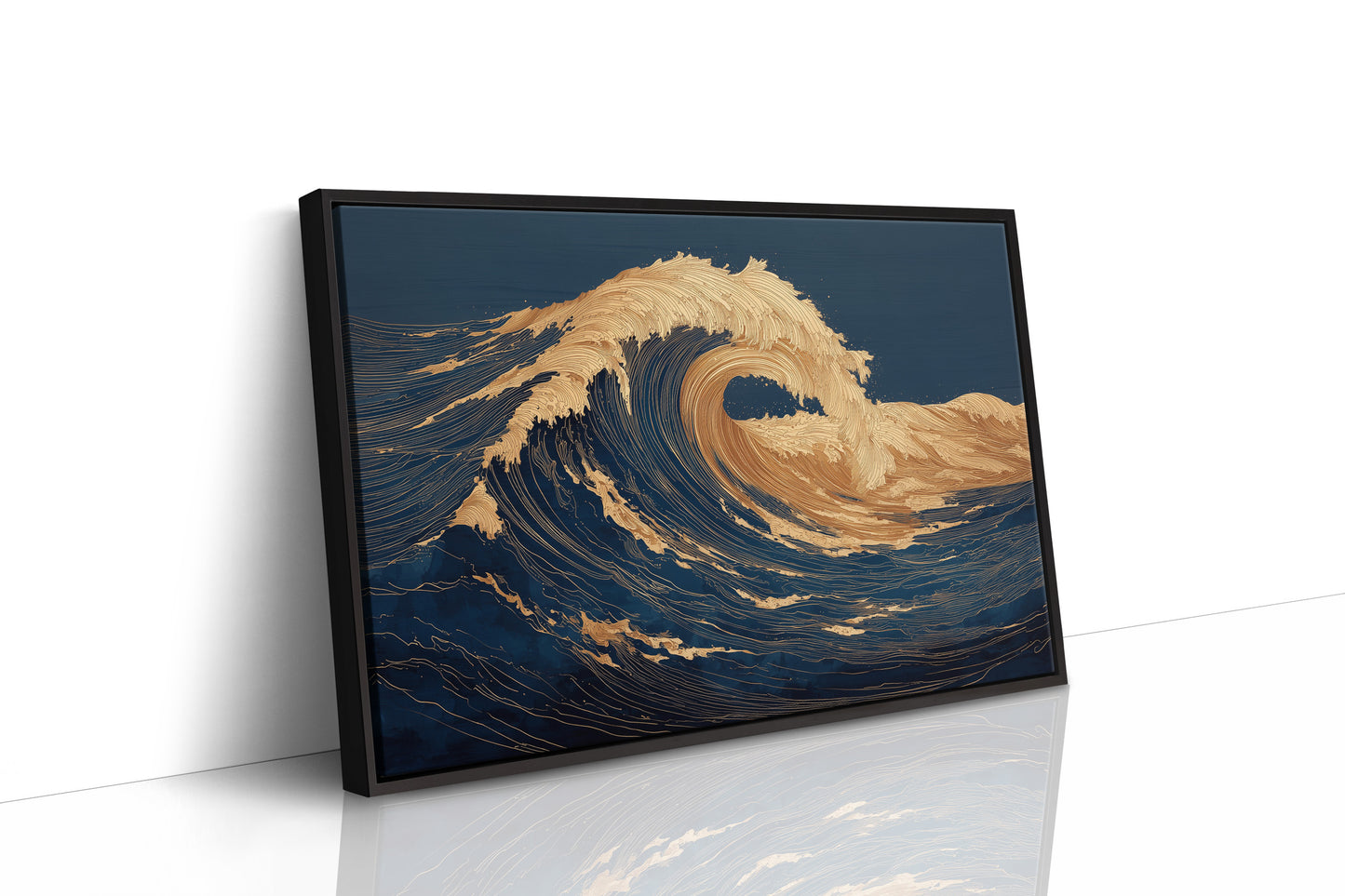 Gilded Currents Against Midnight Sea