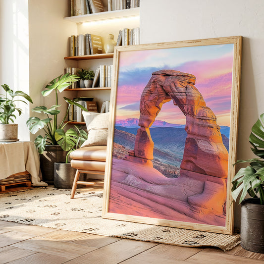 Delicate Arch at Dusk in Painted Sky
