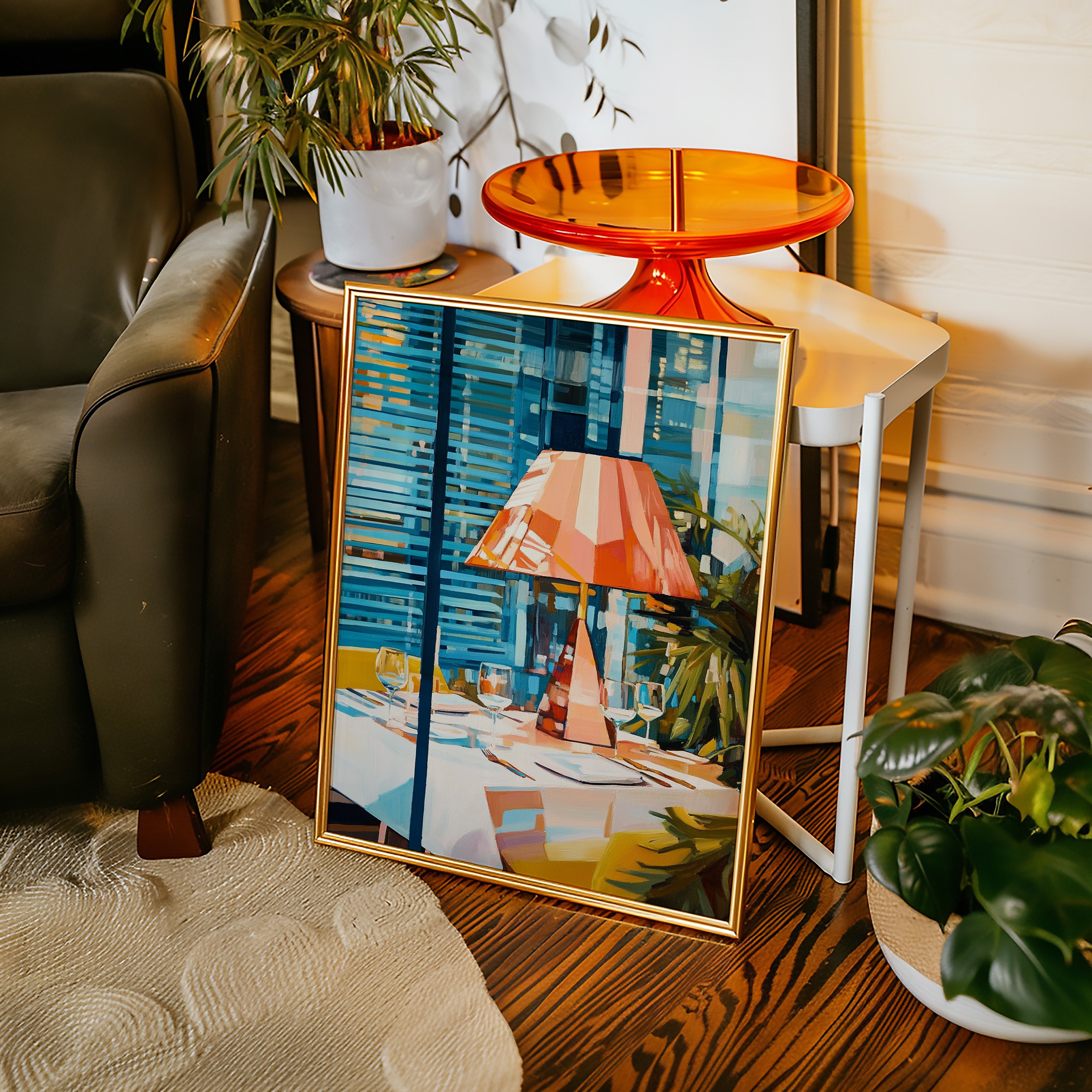 Coral Lamp Lights Summer Evening