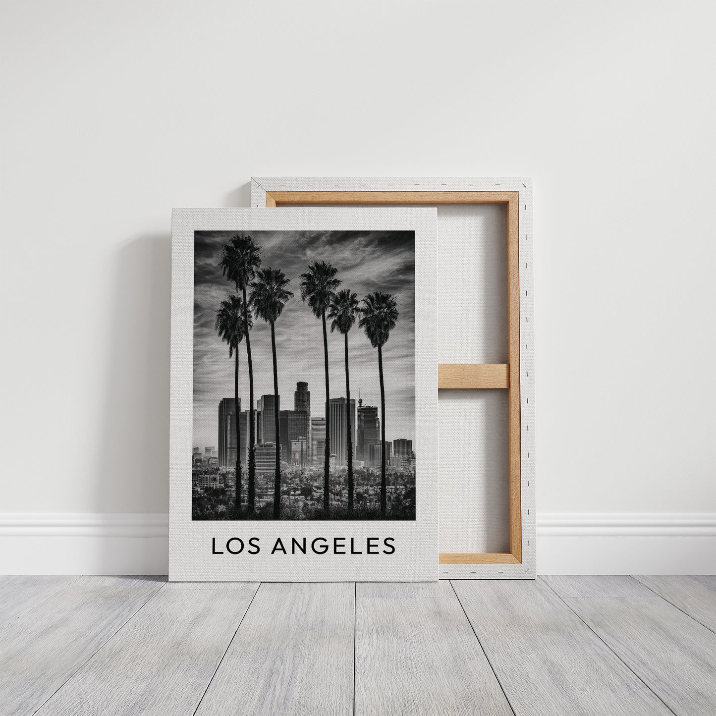 Downtown Skyline Palm Silhouettes