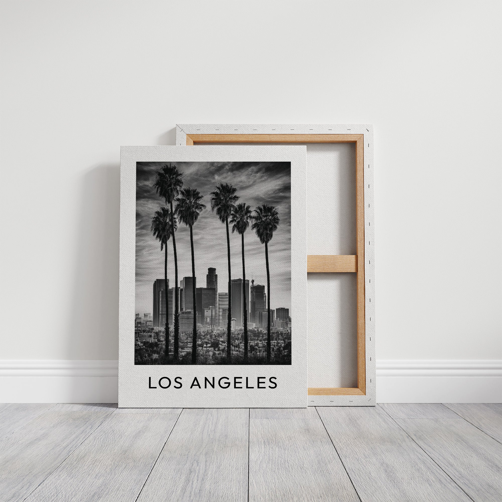 Downtown Skyline Palm Silhouettes