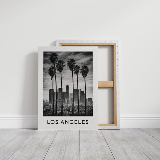 Downtown Skyline Palm Silhouettes