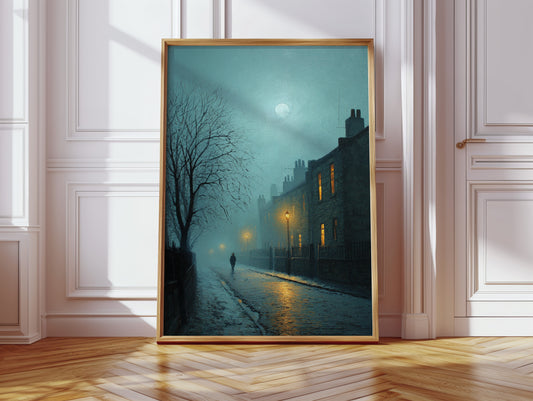 A Lantern's Glow in Fog