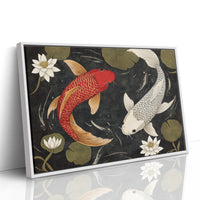Koi Dance Among Midnight Lotuses