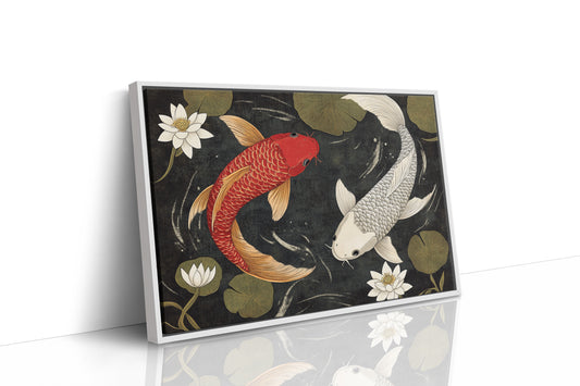Koi Dance Among Midnight Lotuses