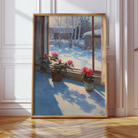 Winter's Embrace Through Tender Blooms