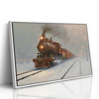 Iron Horse Glows Through Winter Night