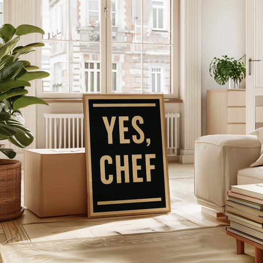 Yes Chef Kitchen Command Print