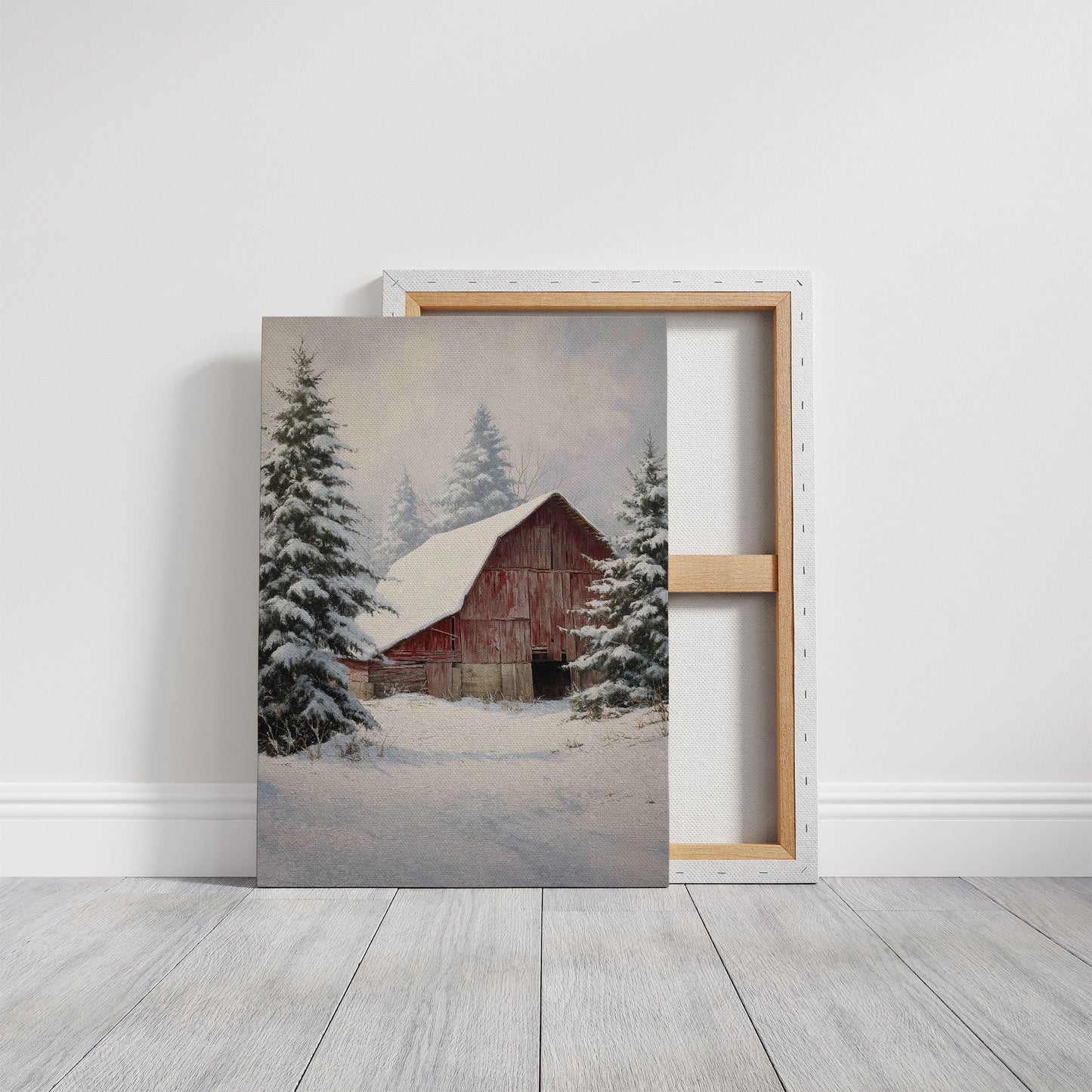 Snow Blankets The Red Barn Peace