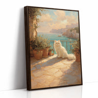 Mediterranean Guardian Basks in Coastal Light