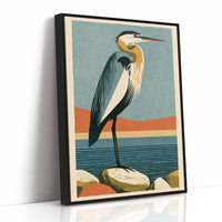 Coastal Heron at the Water's Edge